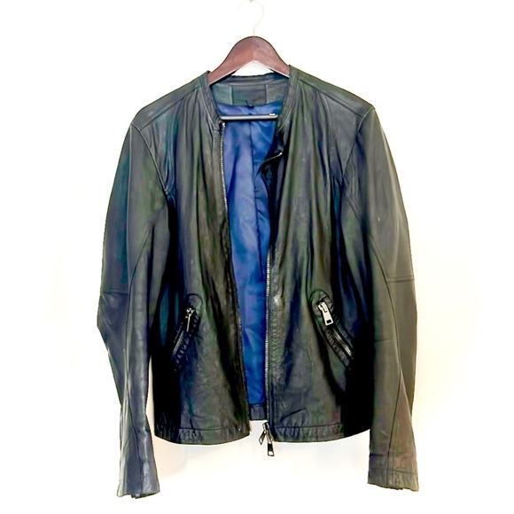 RARE Ari Soho NYC LAMBSKIN Biker Jacket - Picture 1 of 8